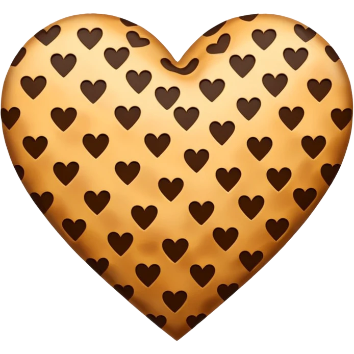 cheetah print heart  emoji