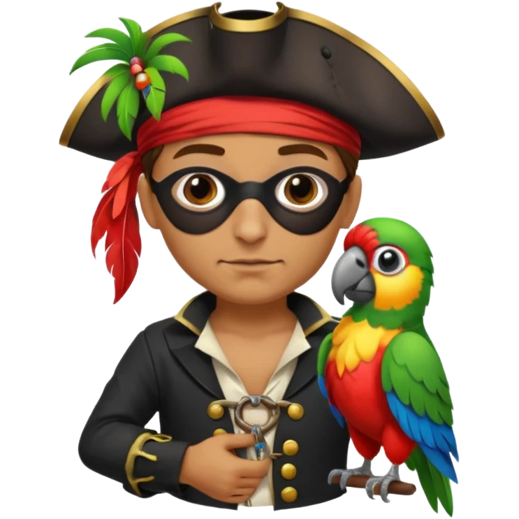 pirate and parrot emoji