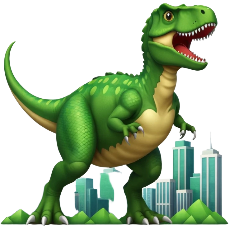 Trex attacks city emoji