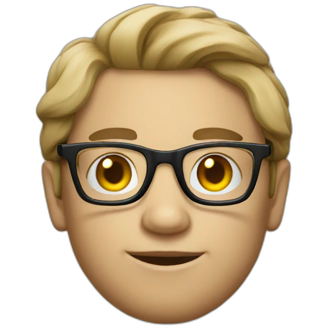 Nerd with glasses emoji