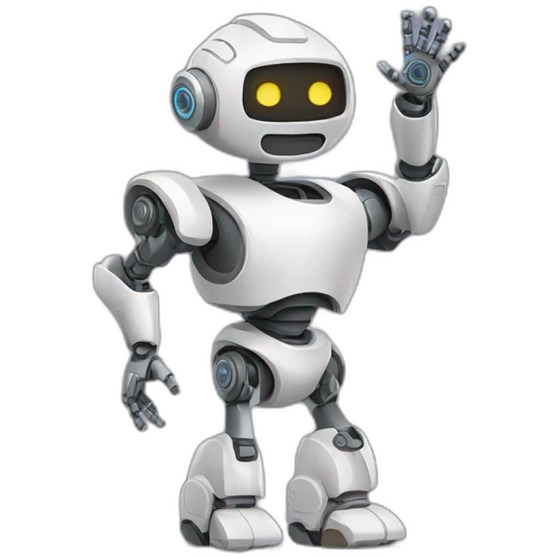 Robot human high-five emoji