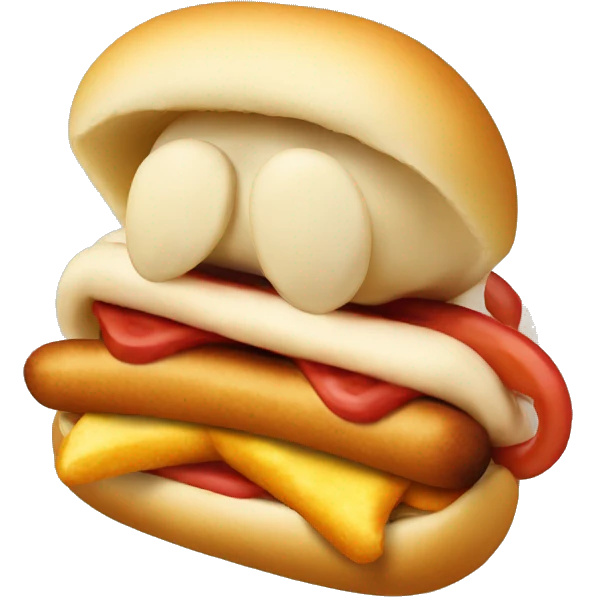Donald trump eating a hotdog  emoji