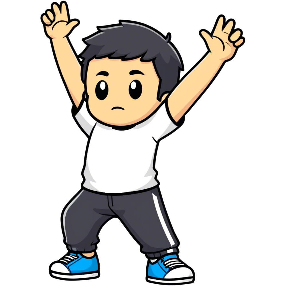 Artie Five che fa la dab  emoji