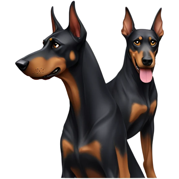 Doberman and wolf emoji