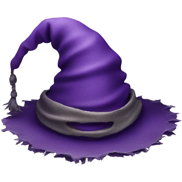 wizard hat purple torn emoji
