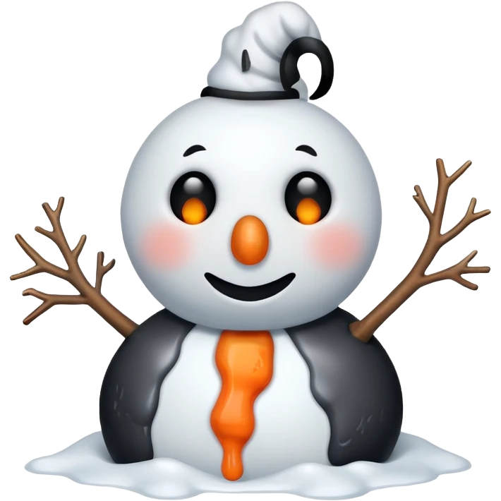 melting snowman emoji