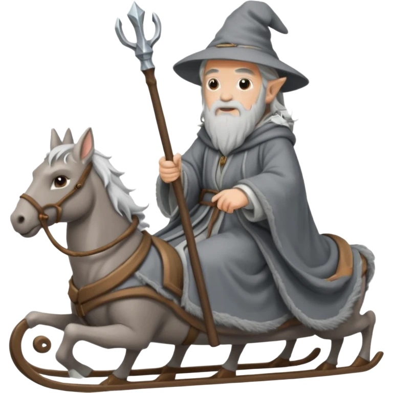 Gandalf on a sleigh emoji
