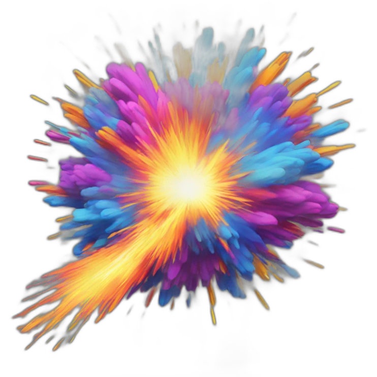 colorful explosion emoji