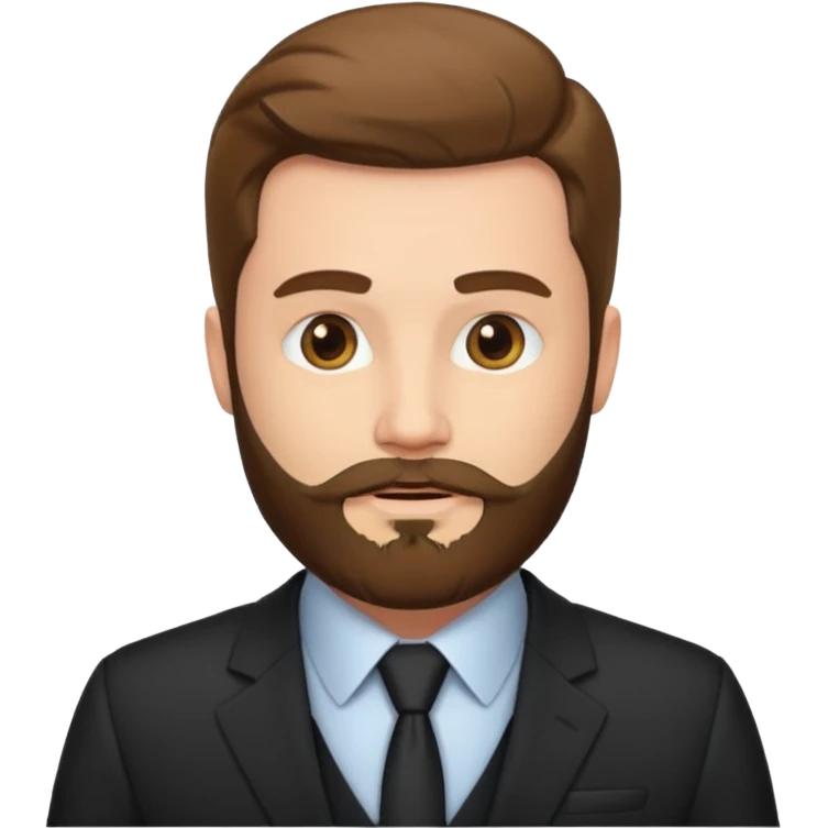 suit man,beard emoji