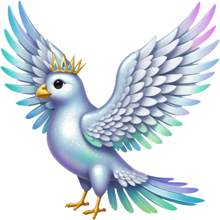 Glitter White Wings emoji