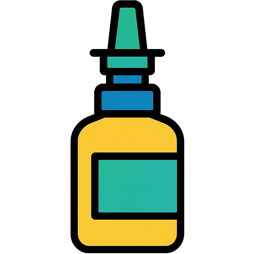 colored outline icon of a nasal spray emoji
