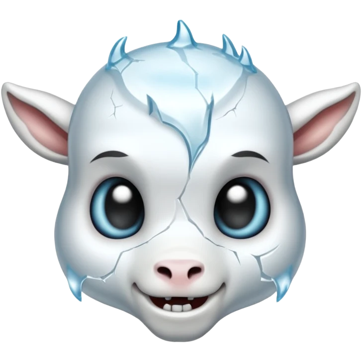 The ice skull The ice skull of a baby goat emoji