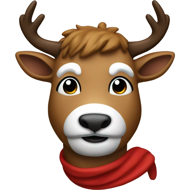 Rendier met rode neus emoji