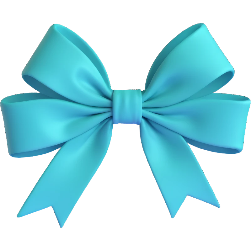 dark teal bow emoji