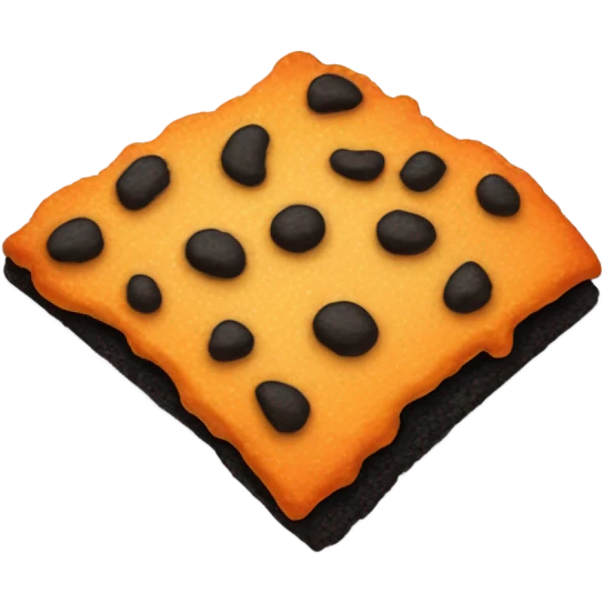 Snack black orange  emoji