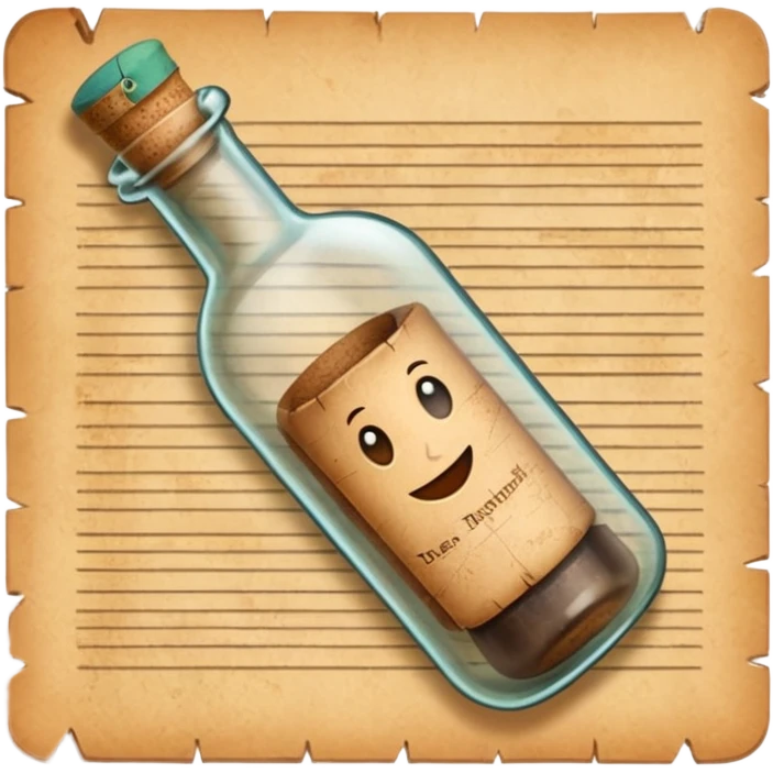 Message letter in Bottle emoji
