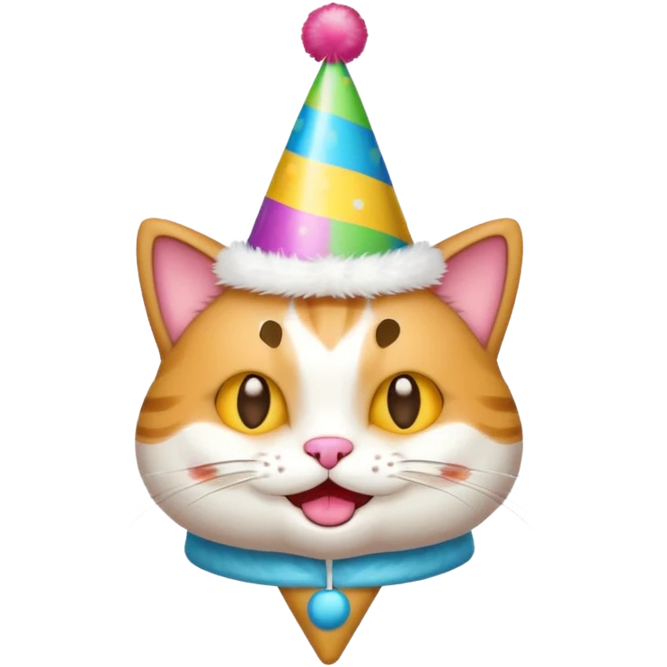 Emoji’s cat wearing a party hat emoji