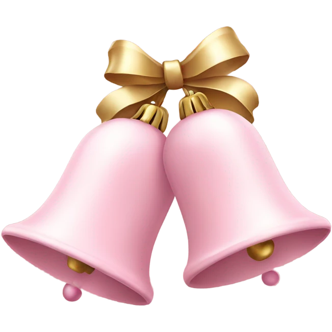 Light pink Christmas bells emoji