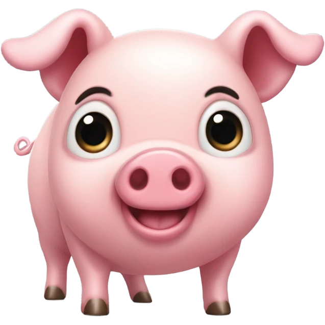 a sexy pink pig emoji