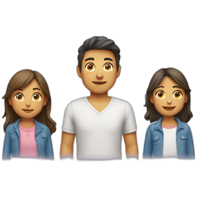Familia 4 personas niñaniño emoji