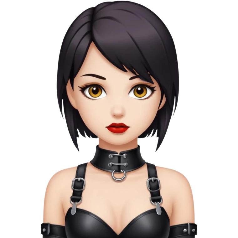 Girl in BDSM costume emoji