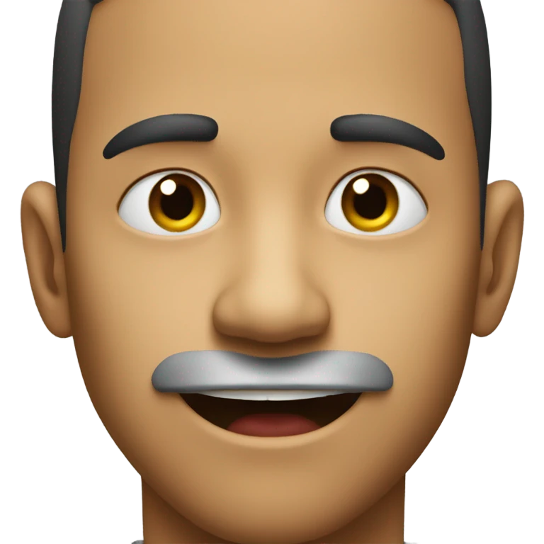 Man biting lip emoji