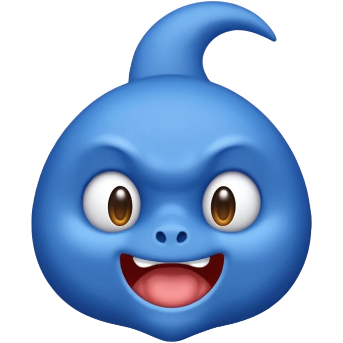 A blue gigachad doung mewing  emoji