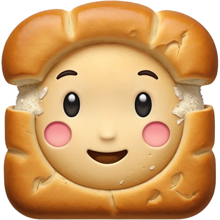 Salt bread 3d aesthetic emoji