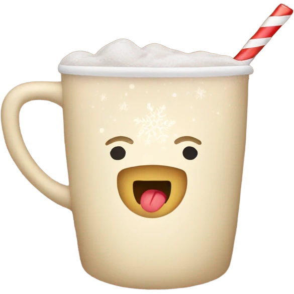Christmas drink in a cup asthetic beige emoji