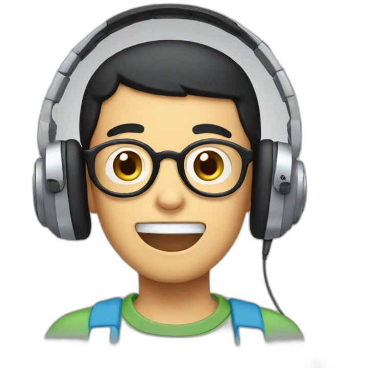 Nobita using headphones  emoji