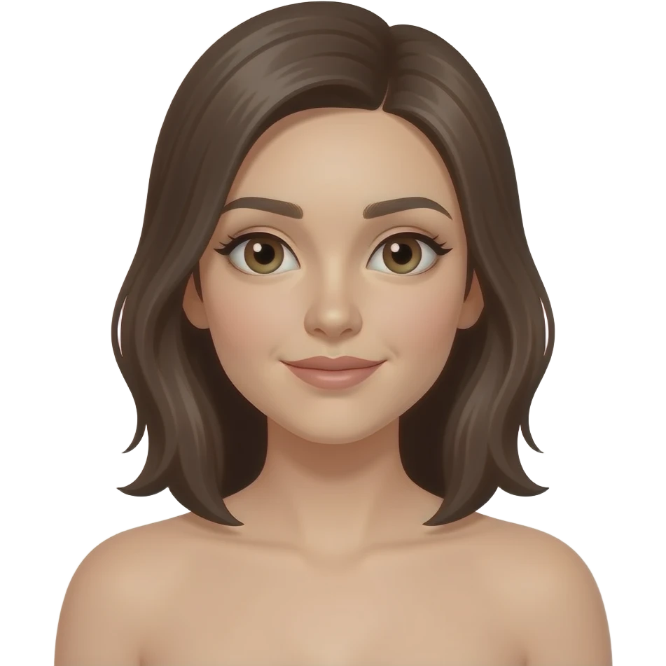 A petite women without clothes on emoji