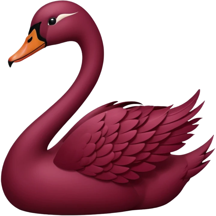 Maroon swan emoji
