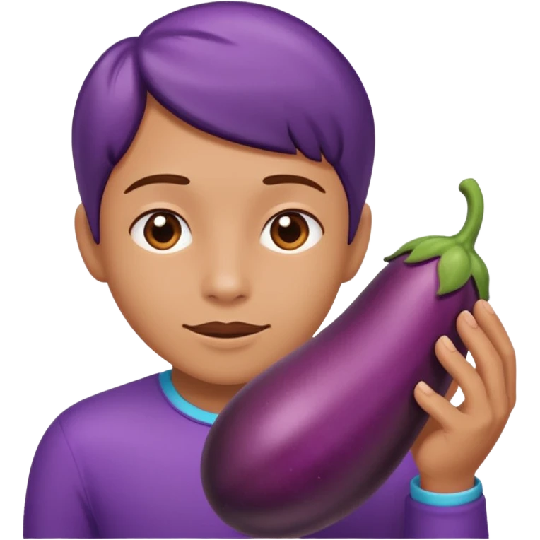 Foot rubbing eggplant emoji