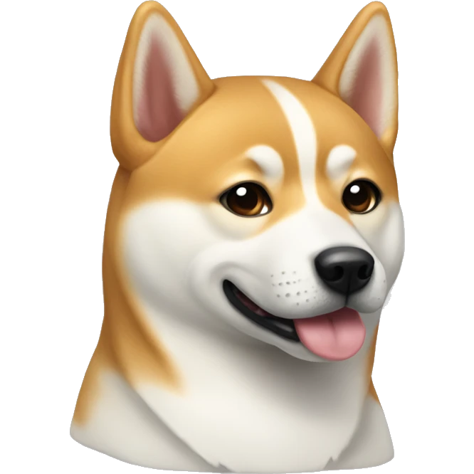 Perro Shiba blanco emoji