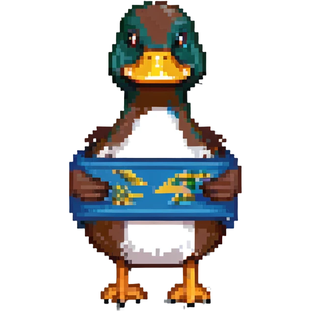 mallard duck holding duct tape emoji