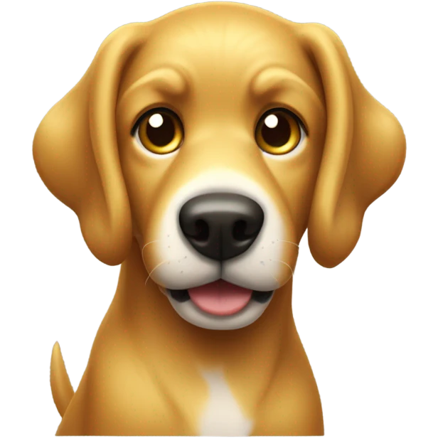 golden curl tail dog emoji