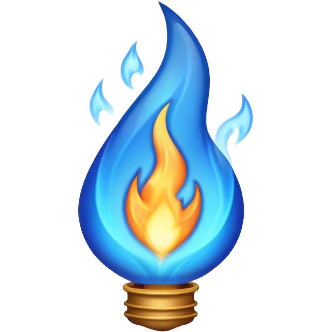 Blue flame emoji