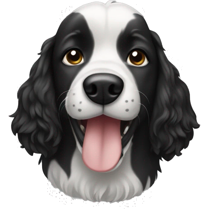 Black and white dog emoji