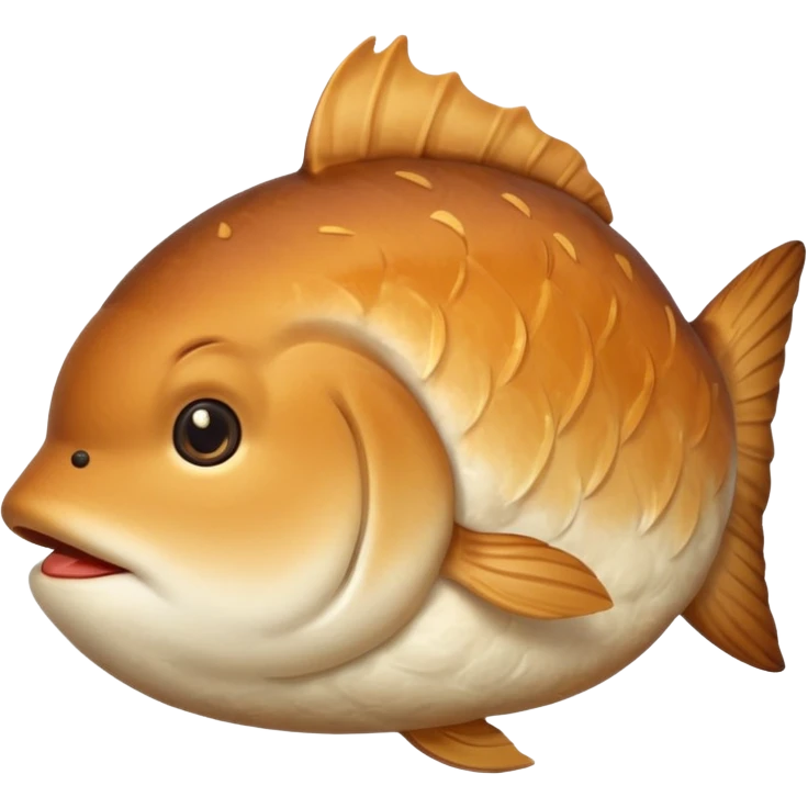 delicous fish-shaped bun like simple emoji for using app with cute bun emoji