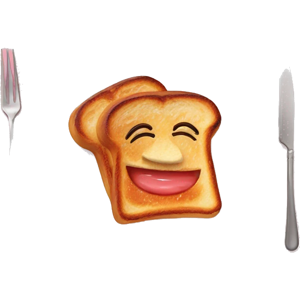 french toast on a soft pink plate emoji