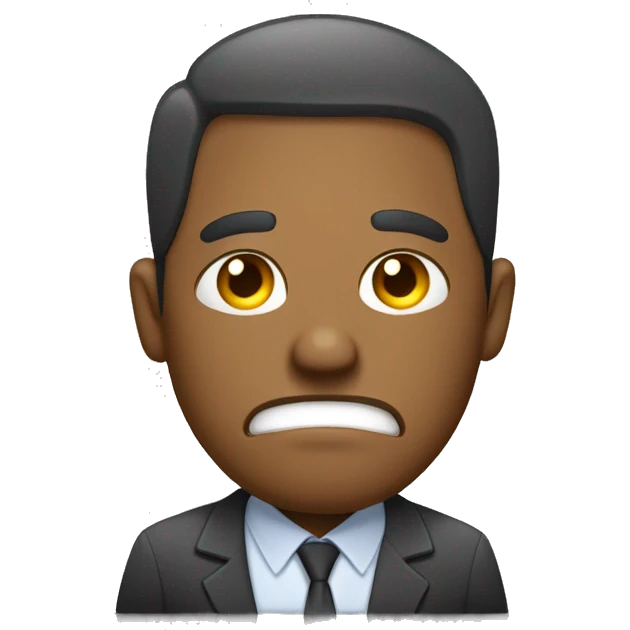 tired office worker with bags under his eyes emoji