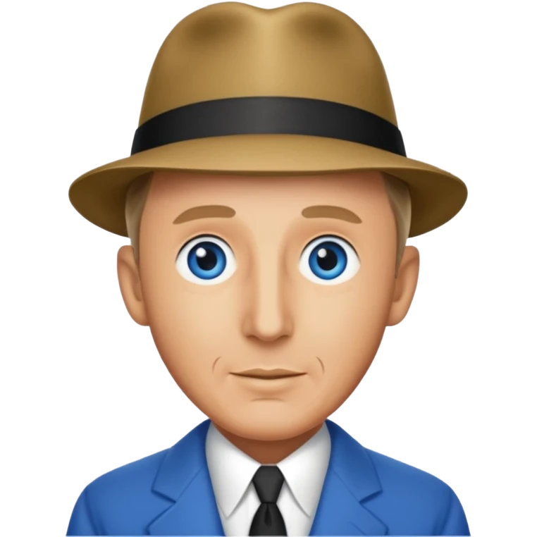 Bing Crosby with blue eyes emoji