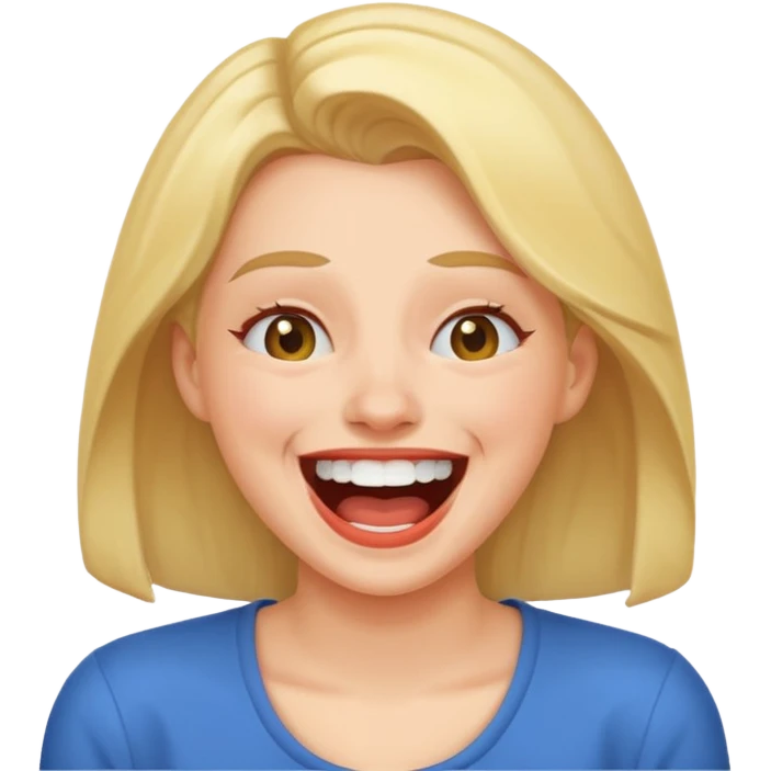 Stressed laughing woman emoji