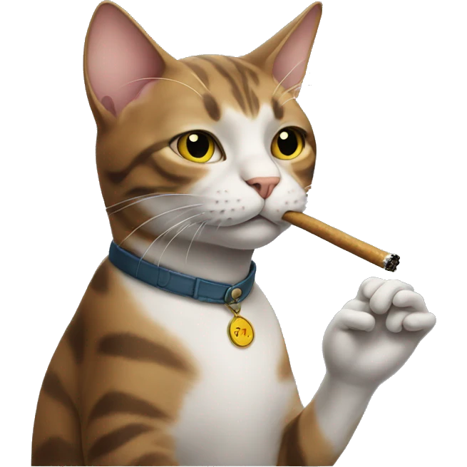 Cat smoking emoji