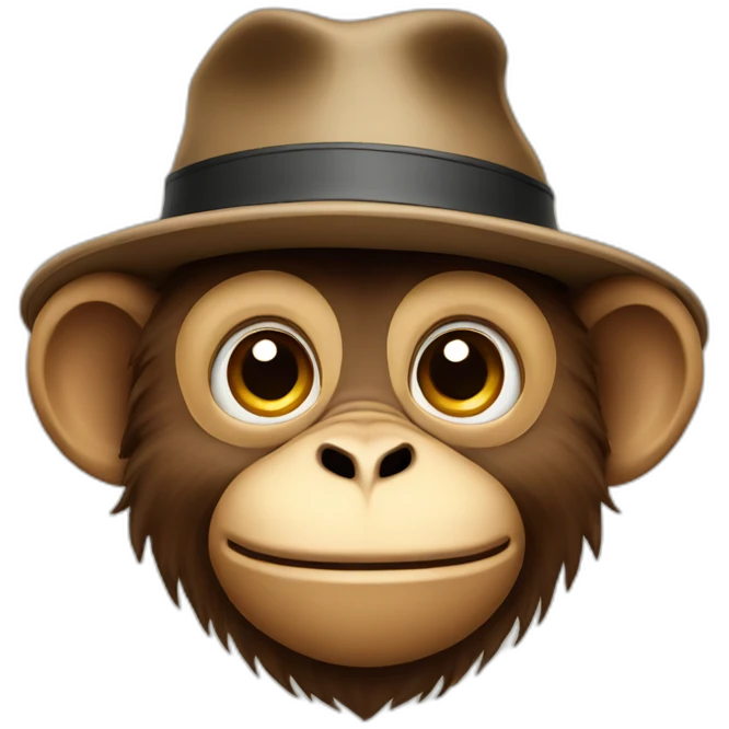 Monkey with hat emoji