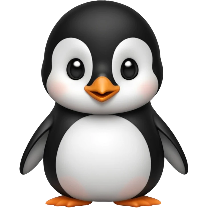 Cute penguin giving kisses emoji