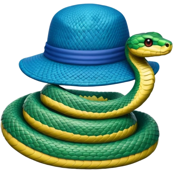 snake with blue hat emoji