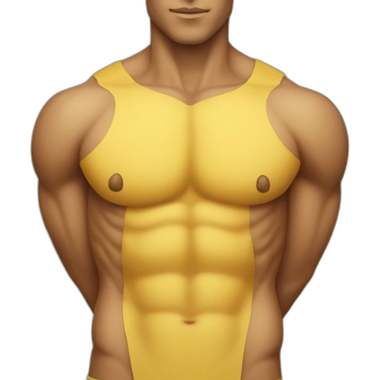 yellow male torso abs emoji