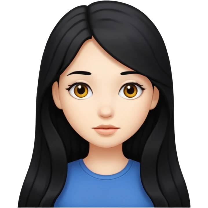 girl with long hair portrait emoji