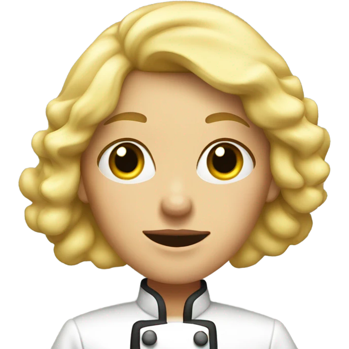 Really smelly blonde lady in chef outfit emoji
